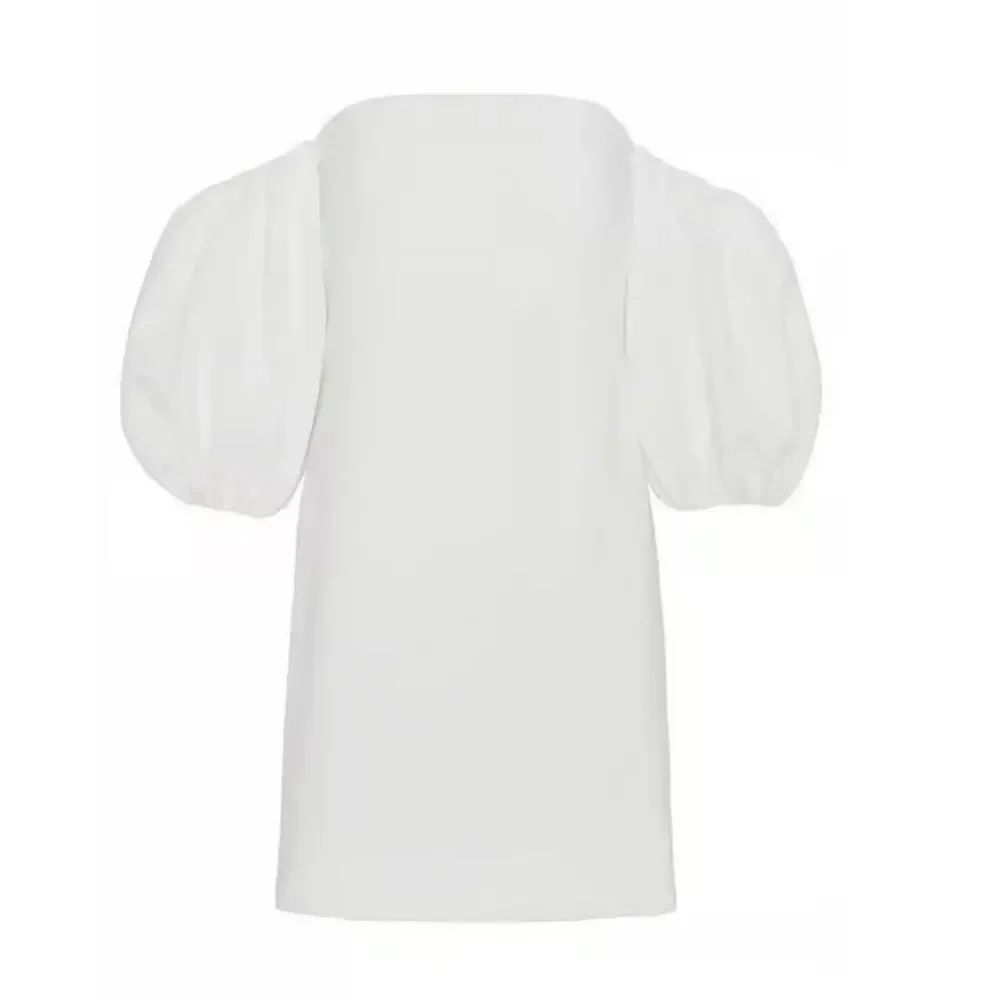 LELA ROSE
Stretch Crepe Mini Dress With Puff Sleeves
